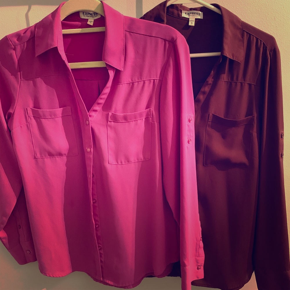 Business (work) casual silky drape shirt